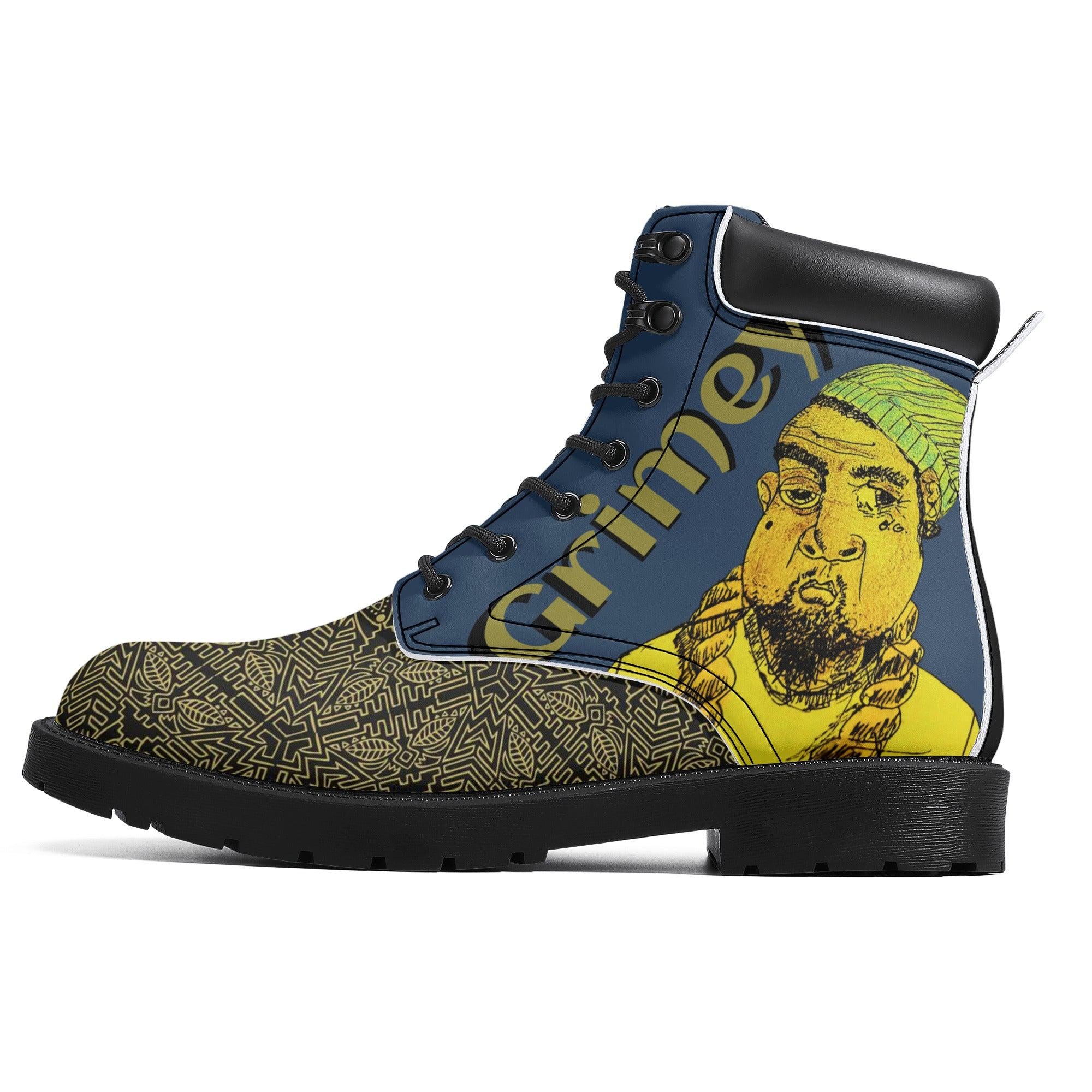 100.grams Grimey Season Leather Boots - Kanivee Customs