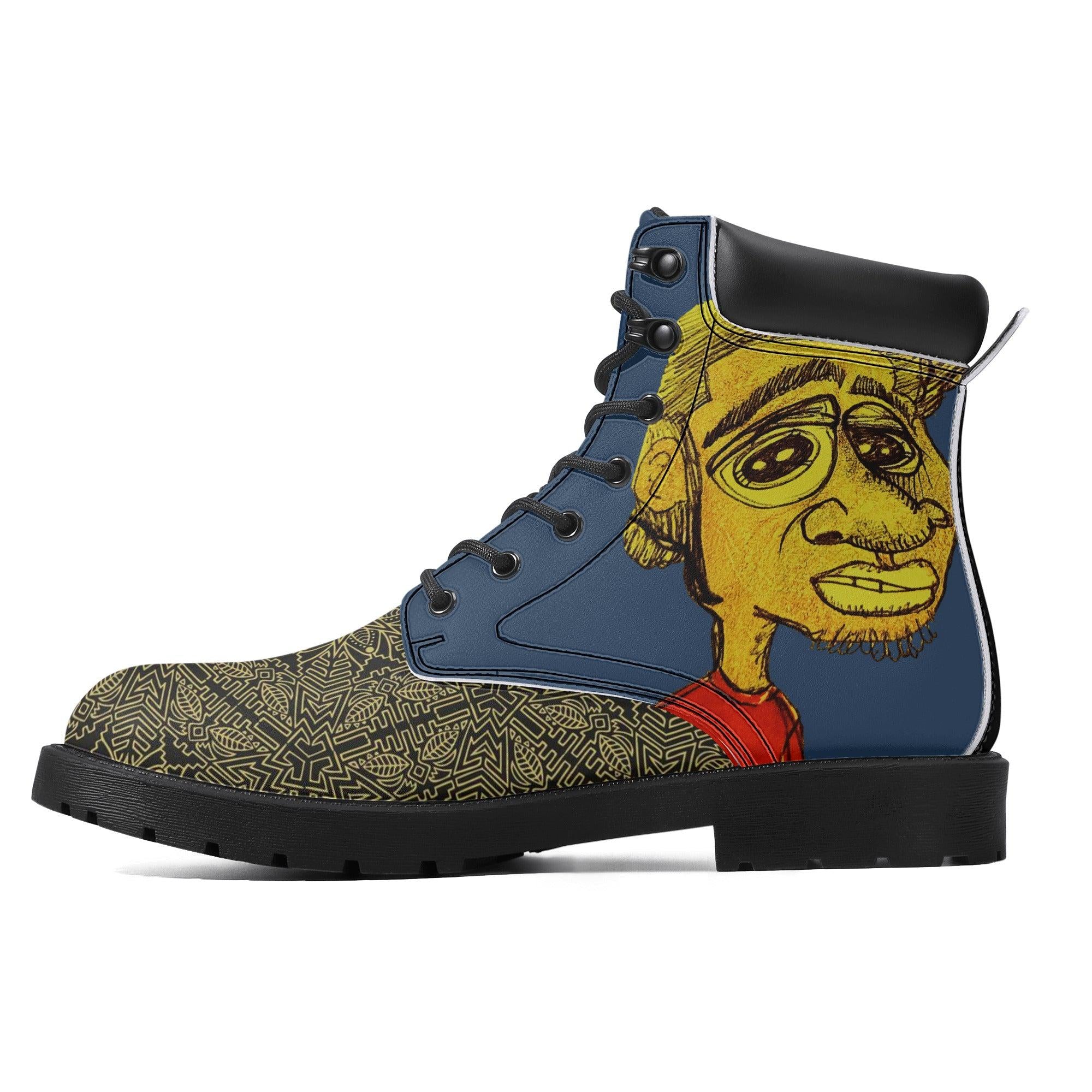 100.grams Grimey Season Leather Boots - Kanivee Customs
