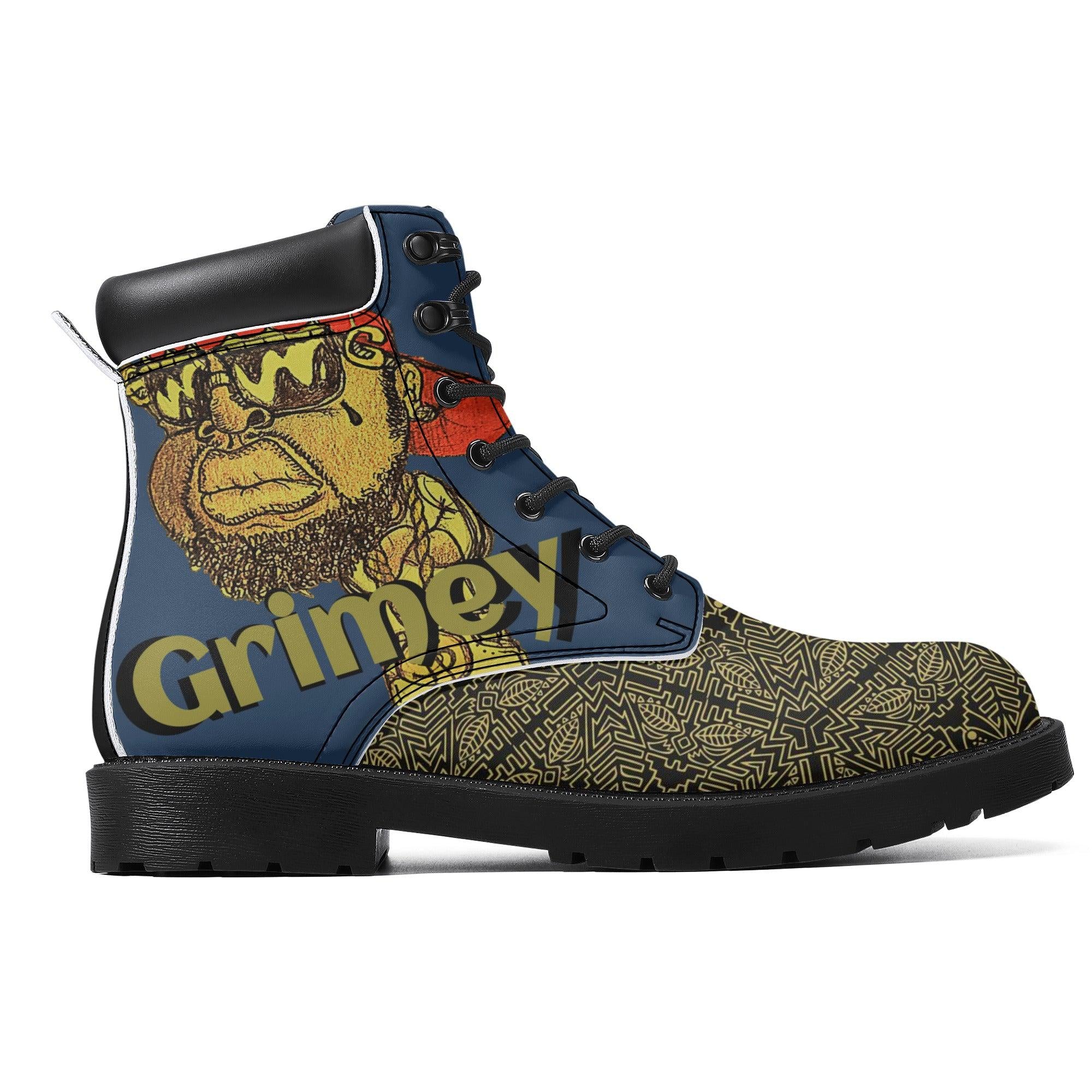 100.grams Grimey Season Leather Boots - Kanivee Customs