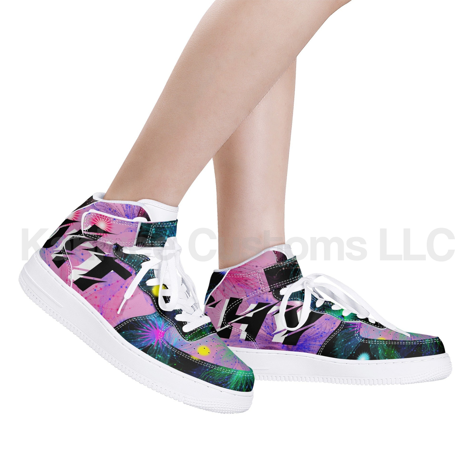 GushyFruit Painted HighTop Leathers - Kanivee Customs