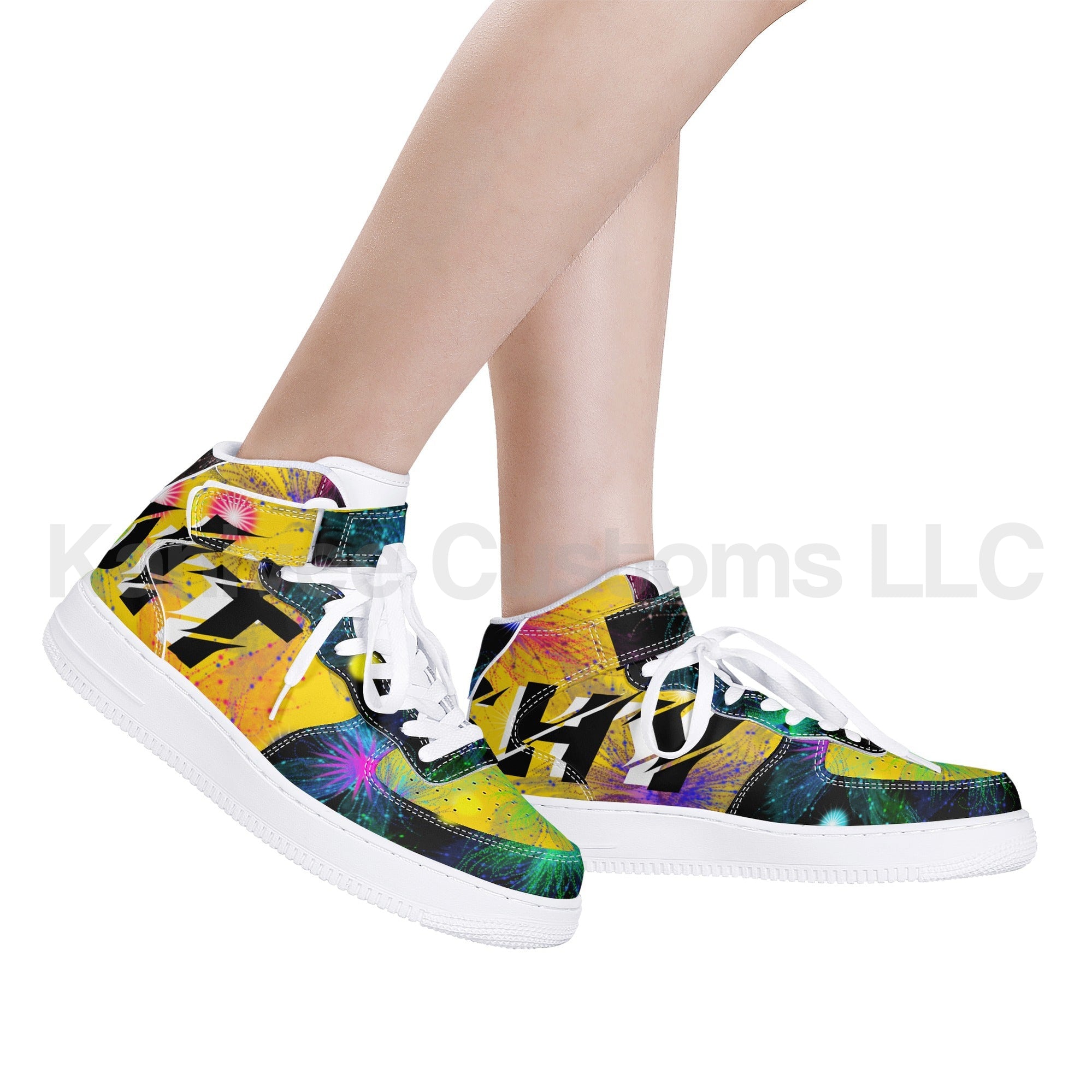 GushyFruit Painted HighTop Leathers - Kanivee Customs