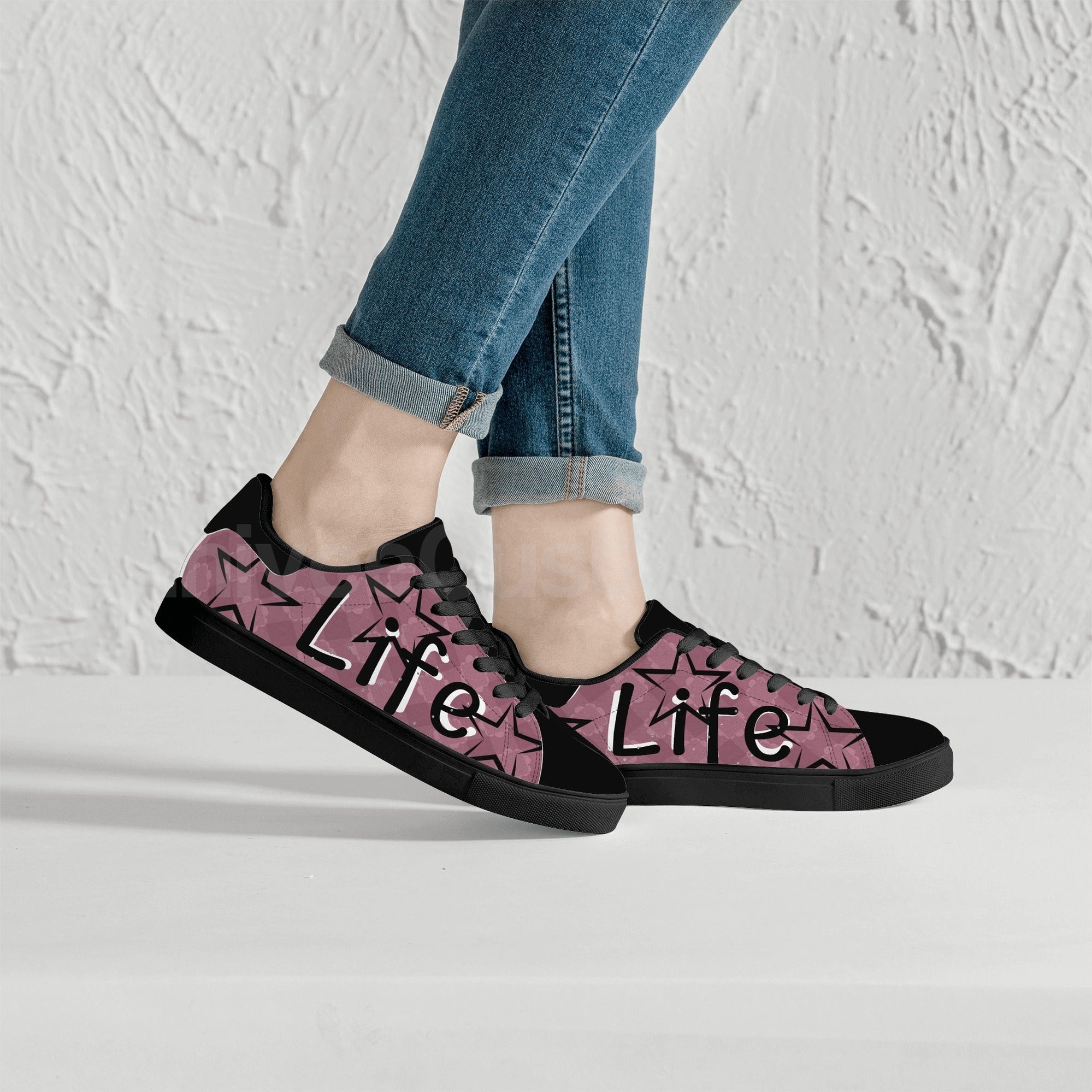LoveLife Stars LowTop Leathers - Kanivee Customs