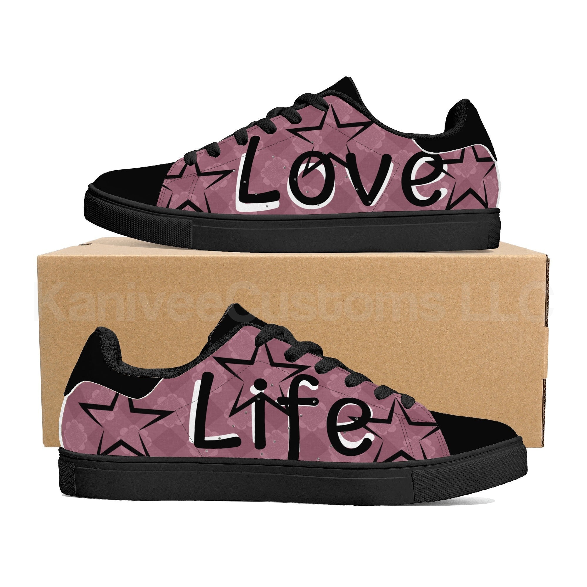LoveLife Stars LowTop Leathers - Kanivee Customs