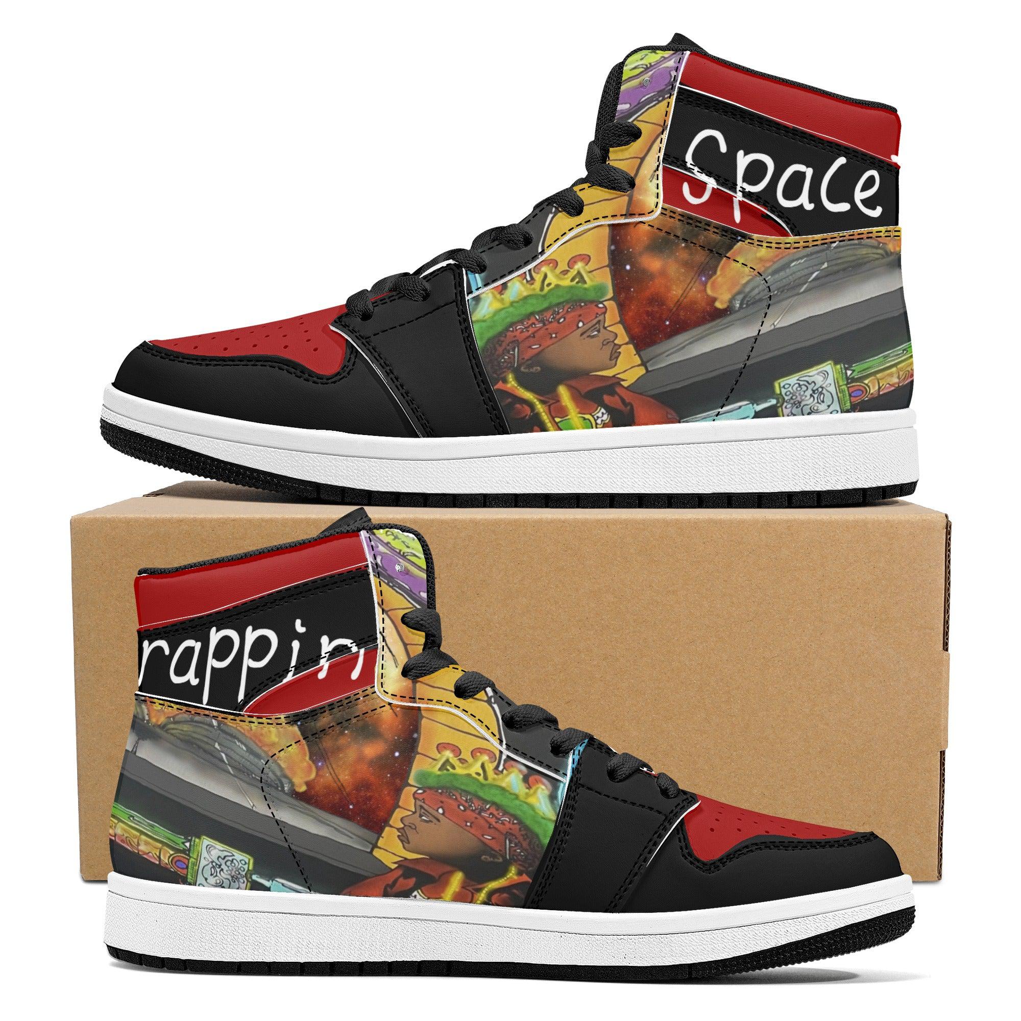 SpaceTrappin HighTop Leathers - Kanivee Customs