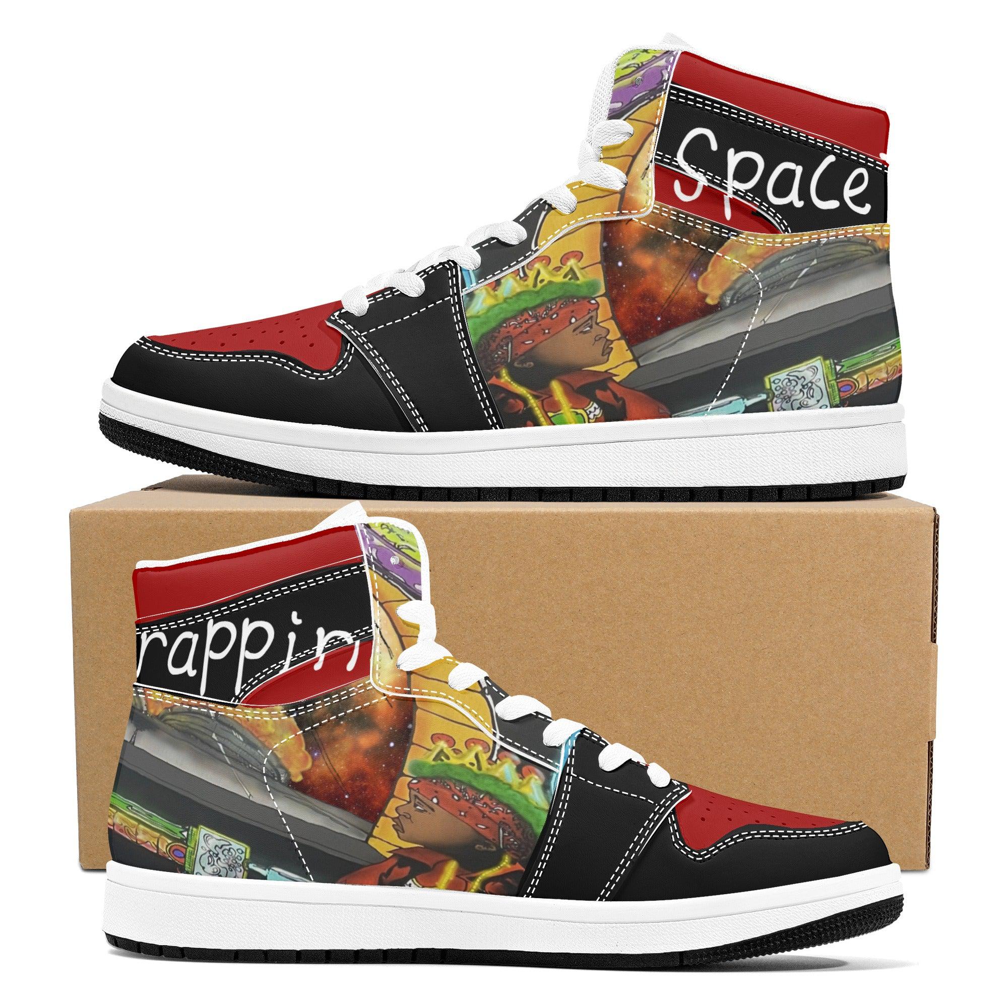 SpaceTrappin HighTop Leathers - Kanivee Customs