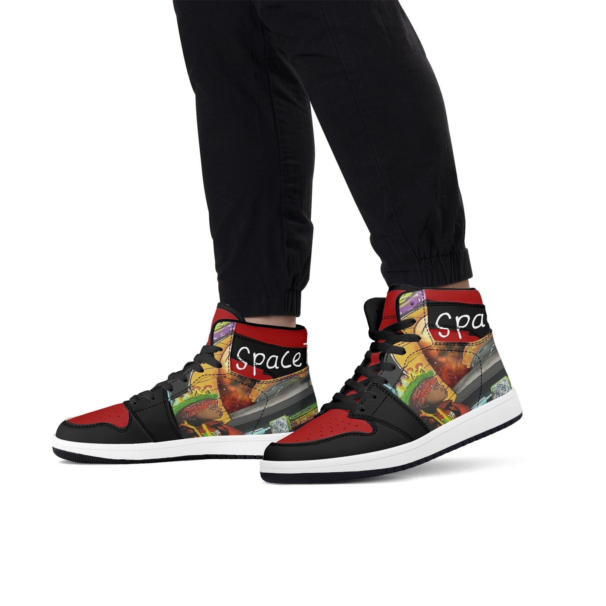 SpaceTrappin HighTop Leathers - Kanivee Customs