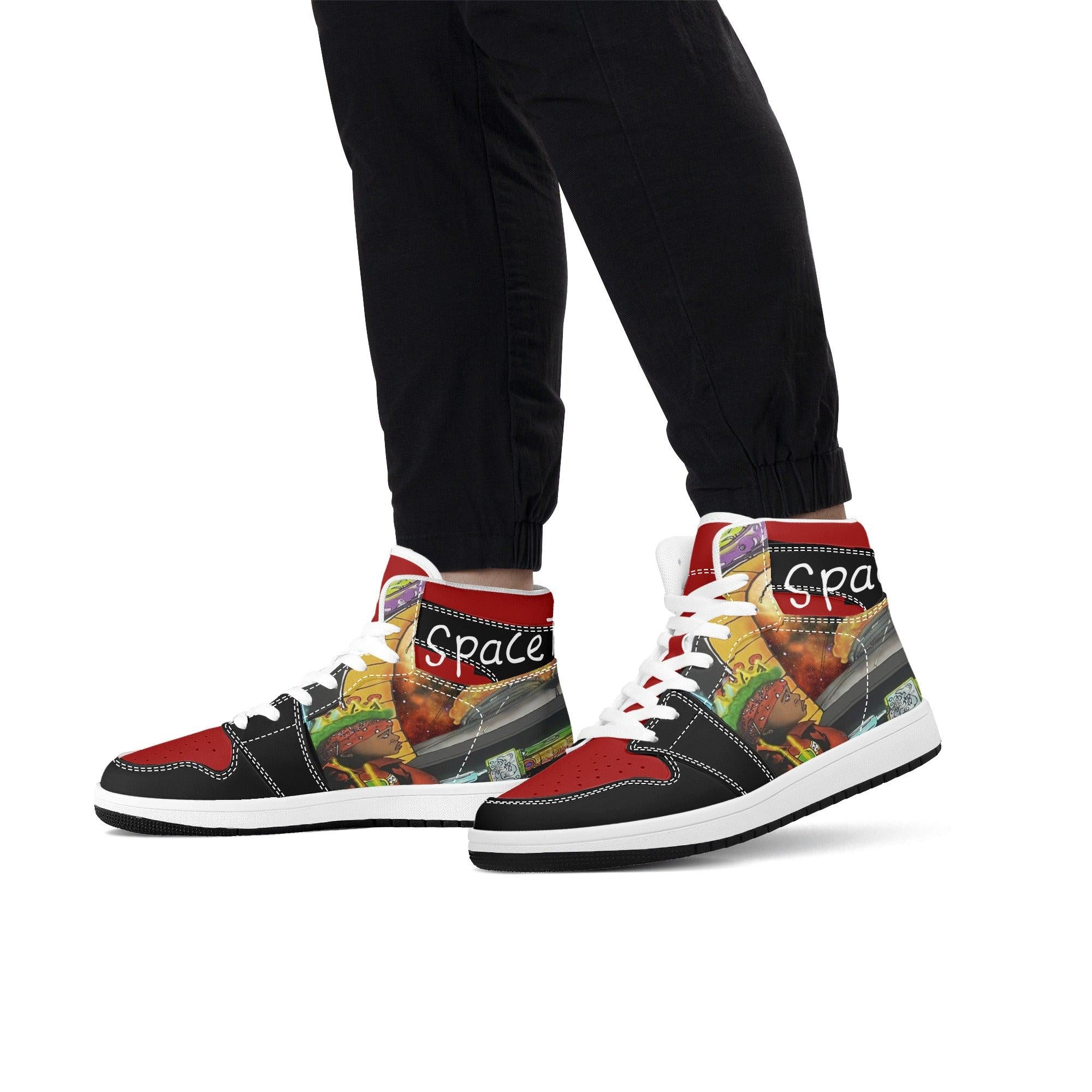 SpaceTrappin HighTop Leathers - Kanivee Customs