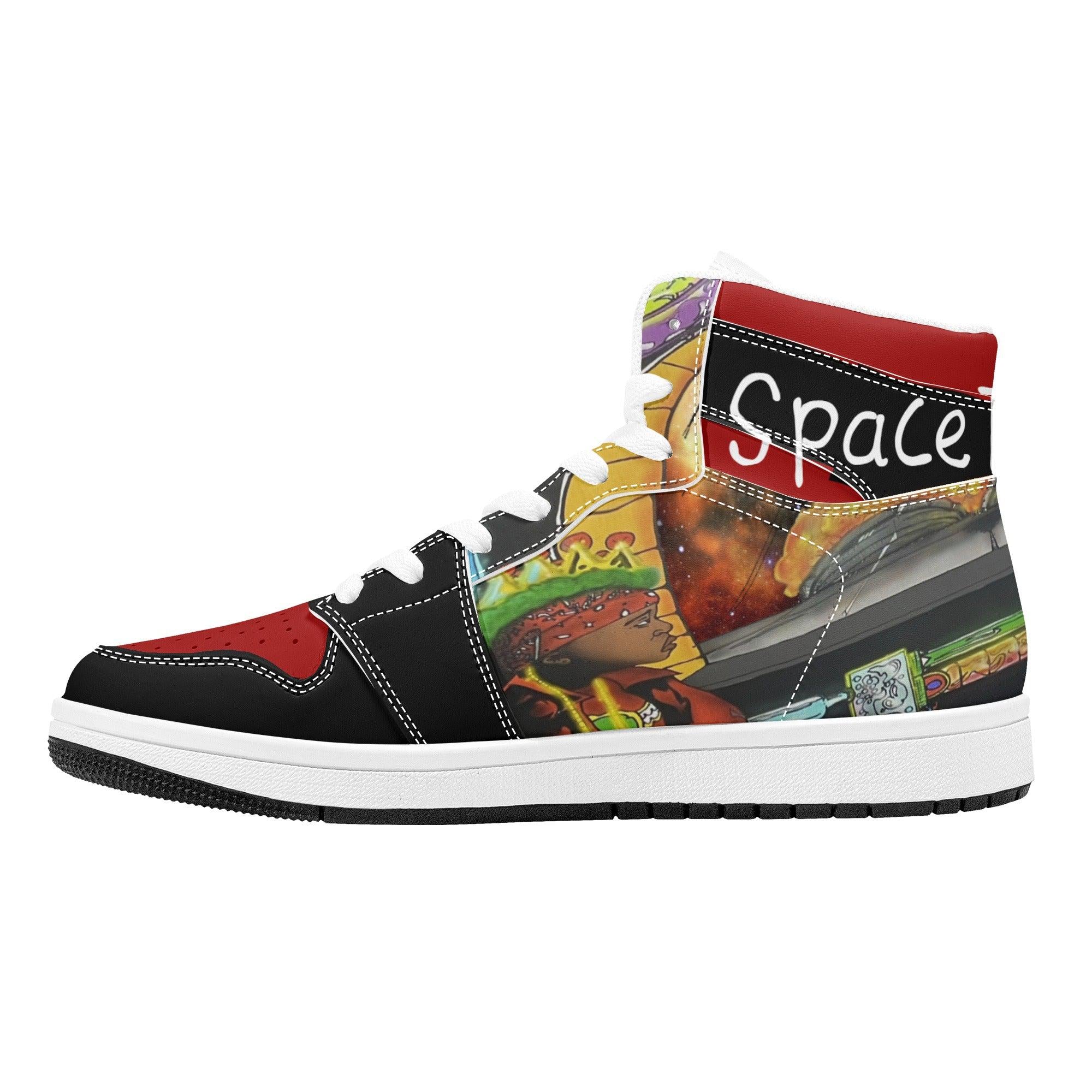 SpaceTrappin HighTop Leathers - Kanivee Customs