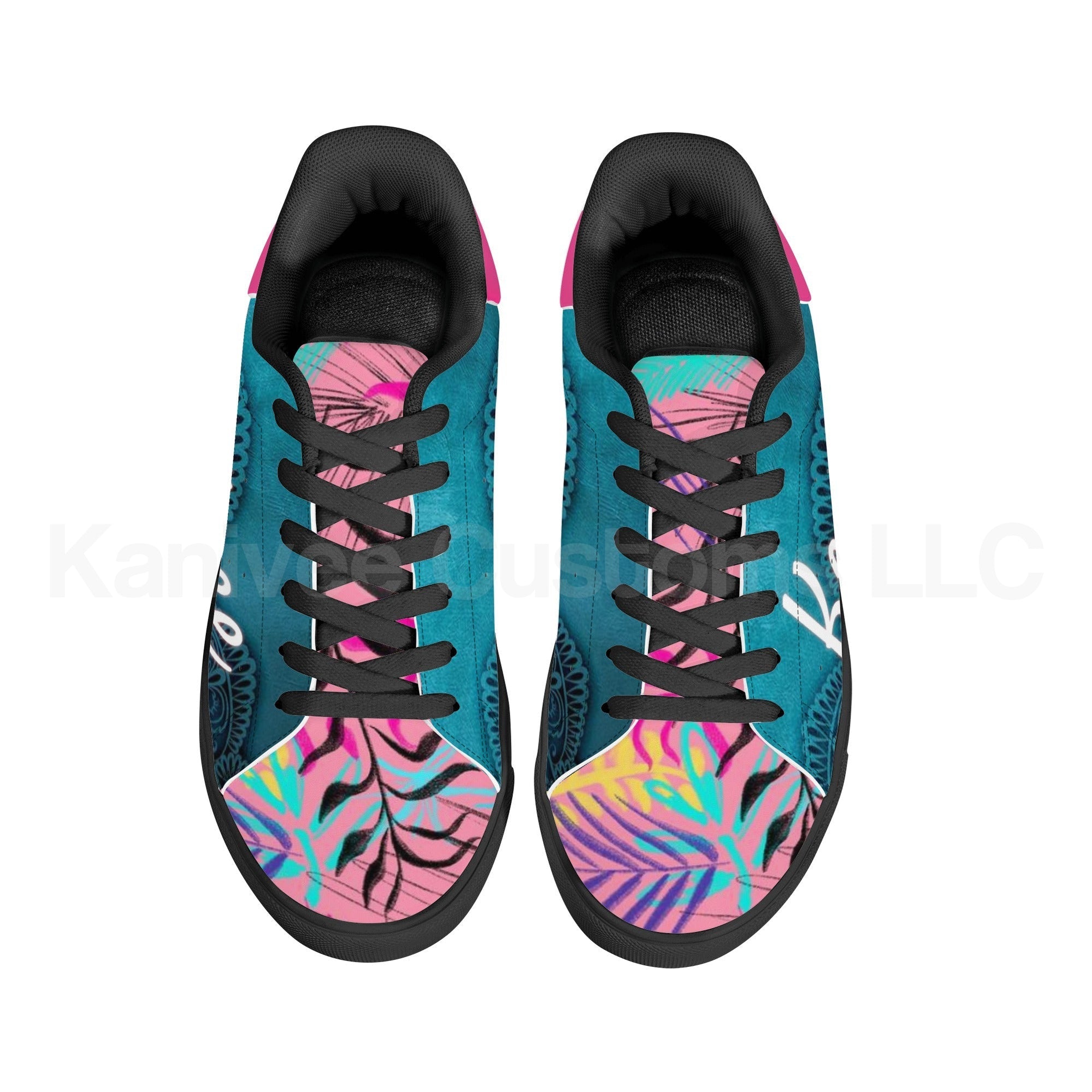 IceCream Leather Low Tops *Blueberry