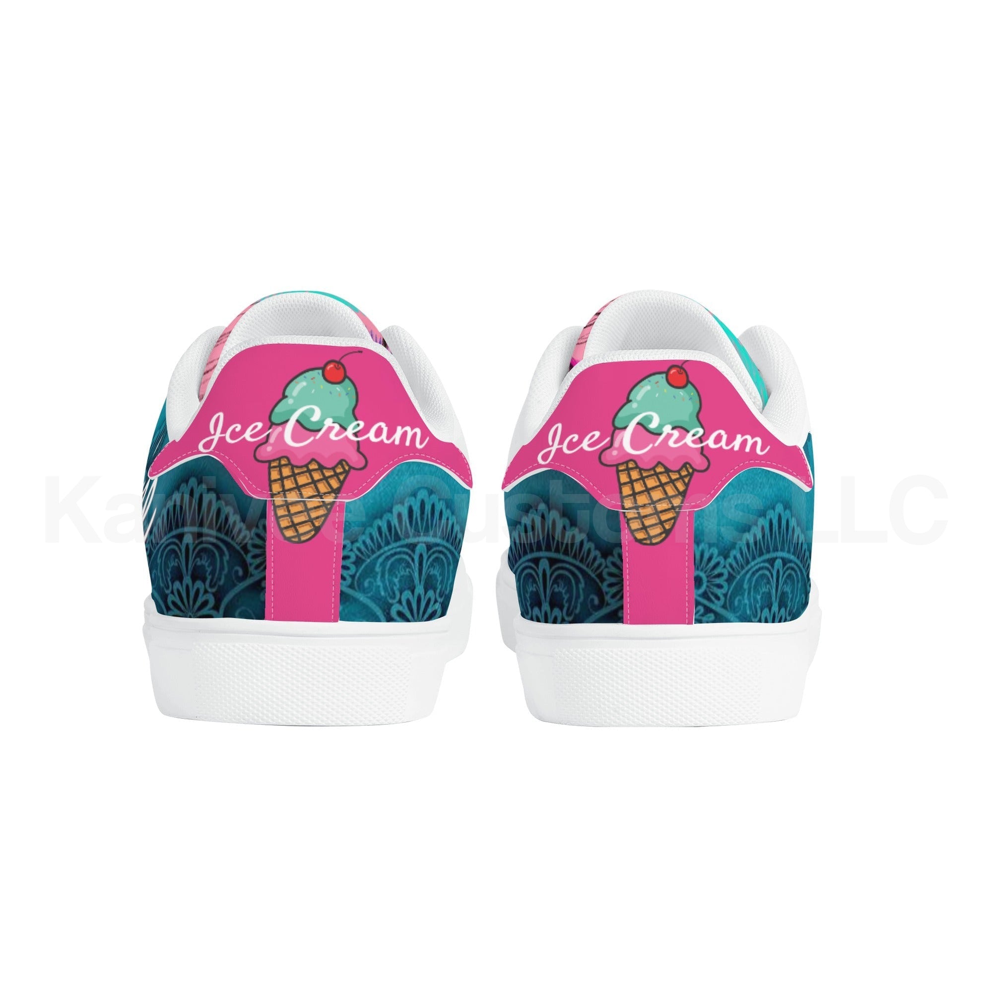 IceCream Leather Low Tops *Blueberry